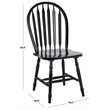 Safavieh Fazel Wood Dining Chairs in Black