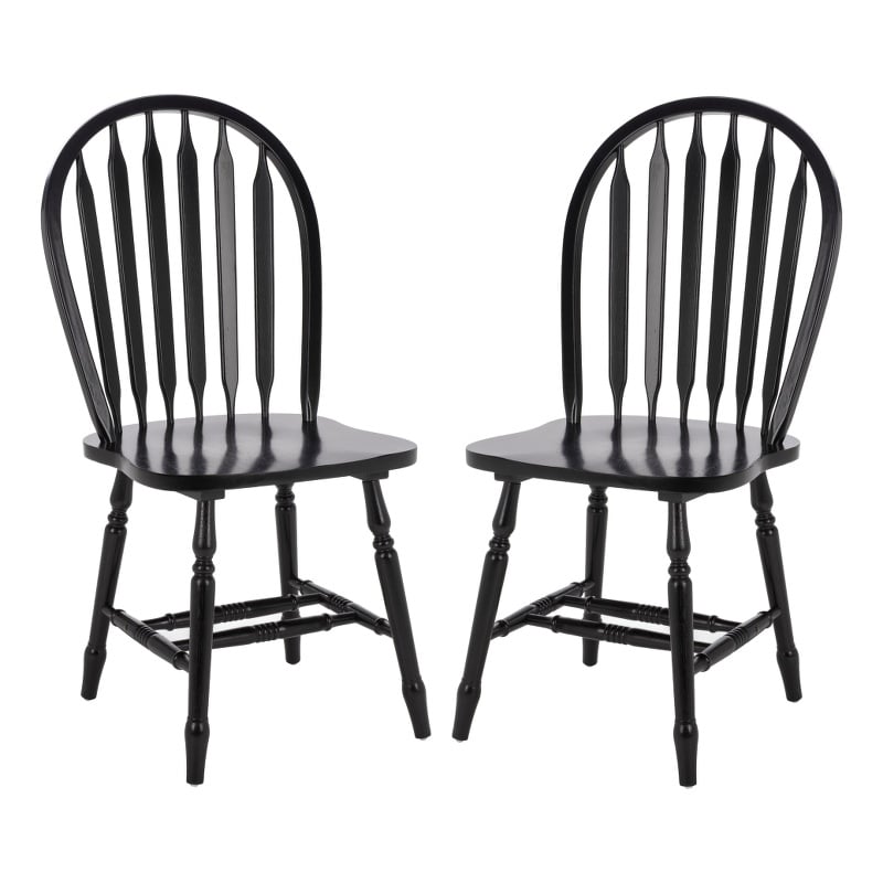 Safavieh Fazel Wood Dining Chairs in Black