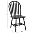 Safavieh Fazel Wood Dining Chairs in Matte Black
