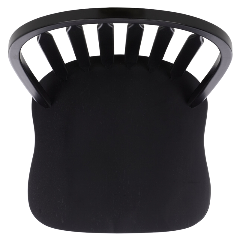Safavieh Fazel Wood Dining Chairs in Matte Black