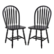 Safavieh Fazel Wood Dining Chairs in Matte Black