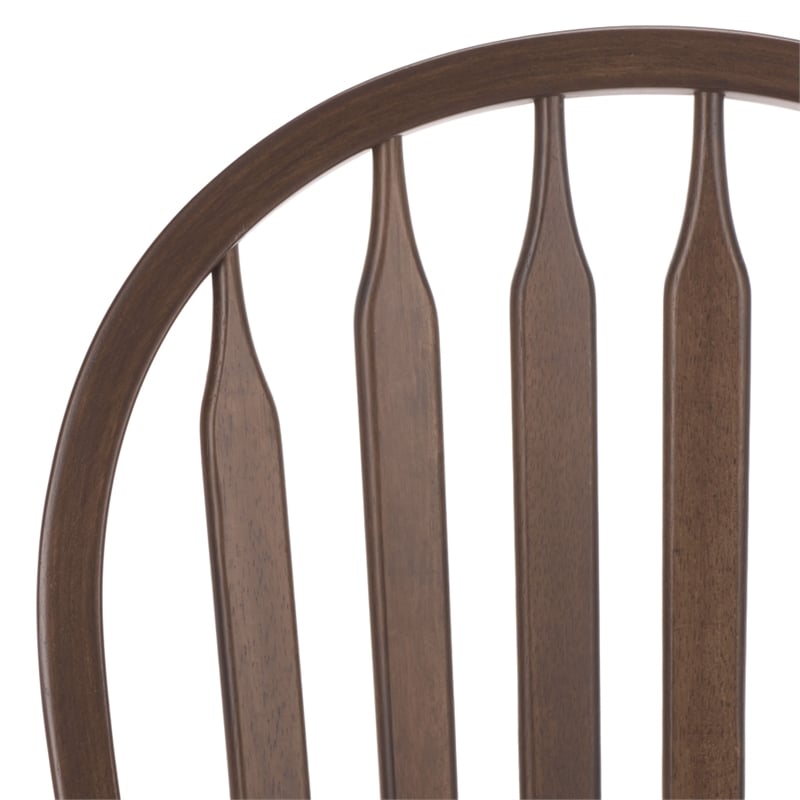 Safavieh Fazel Wood Dining Chairs in Dark Walnut
