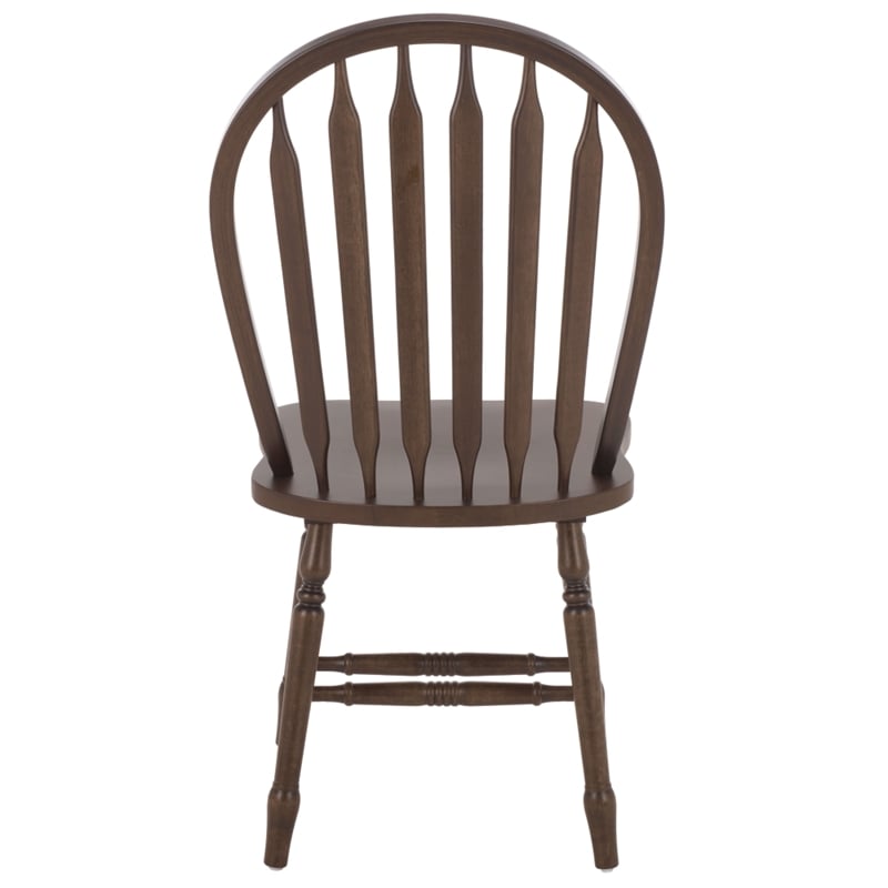 Safavieh Fazel Wood Dining Chairs in Dark Walnut