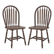 Safavieh Fazel Wood Dining Chairs in Dark Walnut