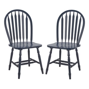 Safavieh Fazel Wood Dining Chairs in Navy