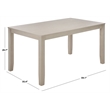 Safavieh Cereah Wood Dining Table in Gray