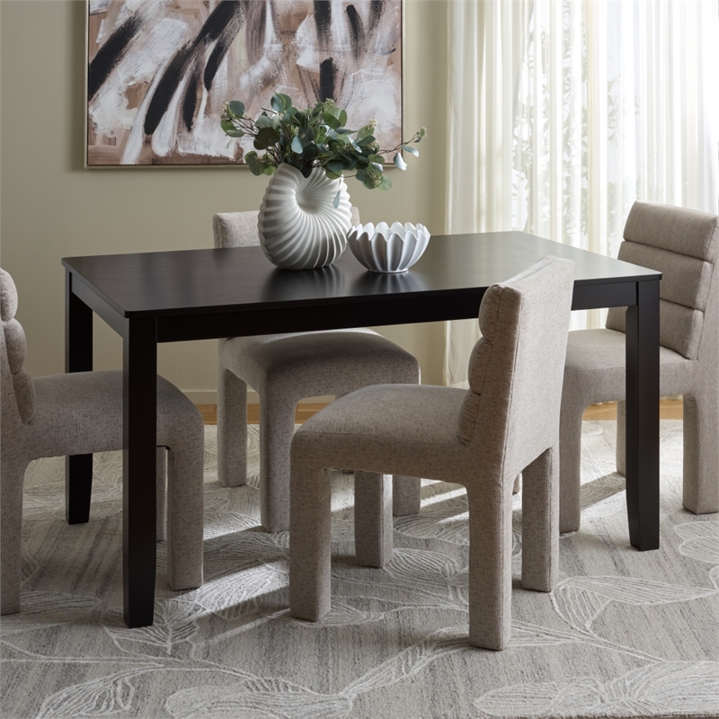 Safavieh Cereah Wood Dining Table in Black