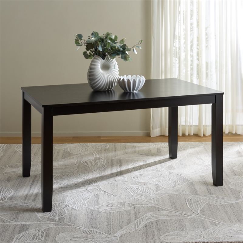 Safavieh Cereah Wood Dining Table in Black