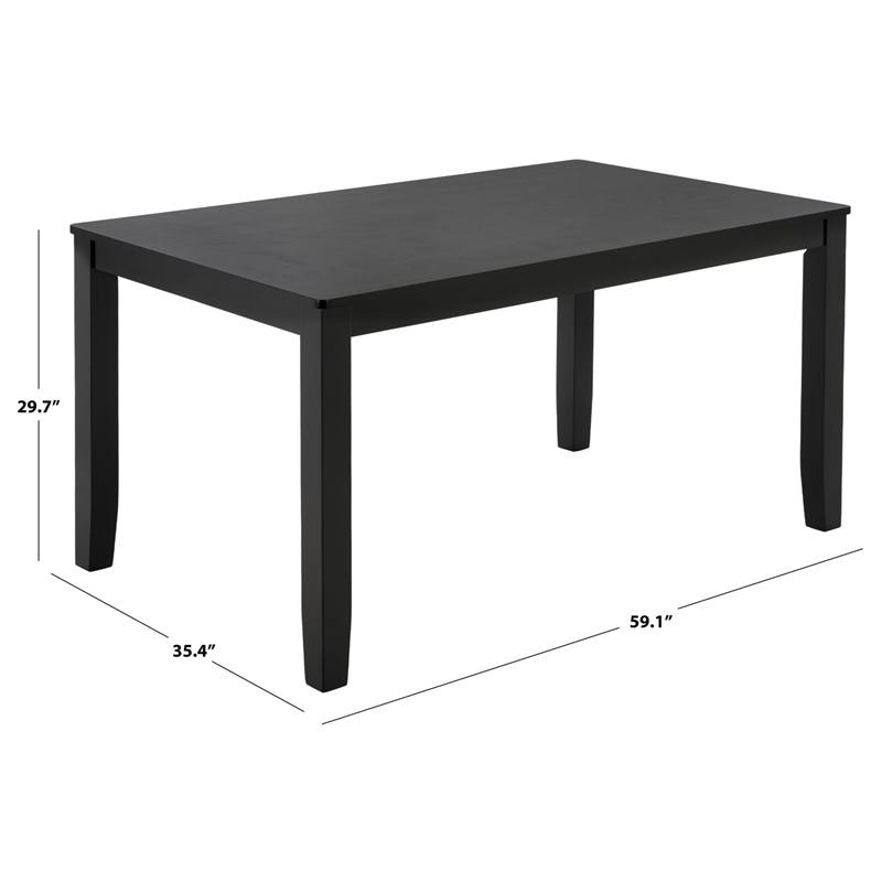 Safavieh Cereah Wood Dining Table in Black