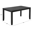 Safavieh Cereah Wood Dining Table in Black