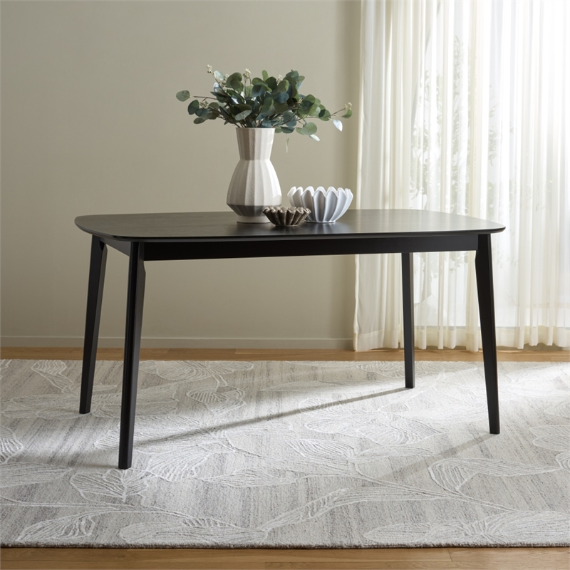 Safavieh Bolinas Wood Dining Table in Black
