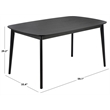 Safavieh Bolinas Wood Dining Table in Black