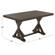Safavieh Hildy Wood Dining Table in Ash / Brown