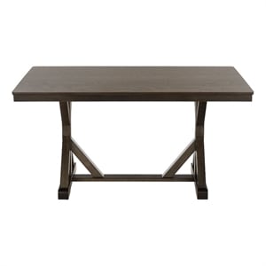 Safavieh Hildy Wood Dining Table in Ash / Brown