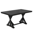 Safavieh Hildy Wood Dining Table in Black