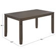 Safavieh Bartone Wood Dining Table in Ash / Brown