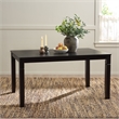 Safavieh Bartone Wood Dining Table in Black