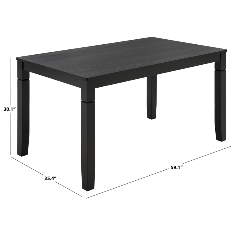 Safavieh Bartone Wood Dining Table in Black