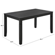 Safavieh Bartone Wood Dining Table in Black