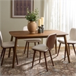 Safavieh Pelant Wood Dining Table in Walnut