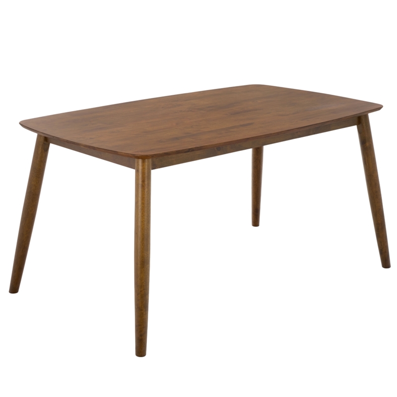 Safavieh Pelant Wood Dining Table in Walnut