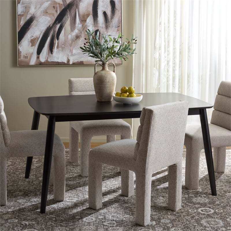 Safavieh Pelant Wood Dining Table in Black