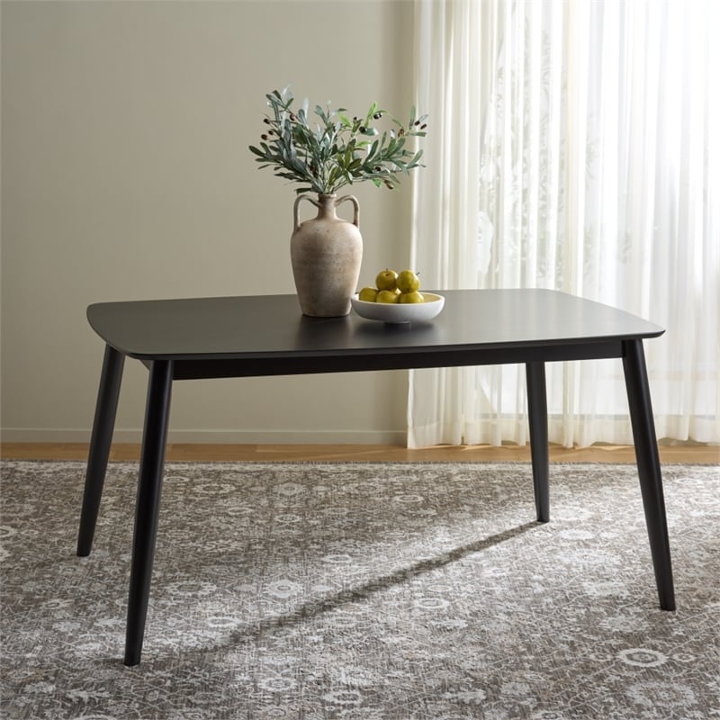 Safavieh Pelant Wood Dining Table in Black