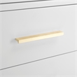 Safavieh Zack 6 Drawer Wood Dresser in White / Brass