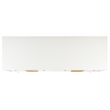 Safavieh Zack 6 Drawer Wood Dresser in White / Brass