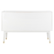 Safavieh Zack 6 Drawer Wood Dresser in White / Brass