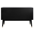 Safavieh Zack 6 Drawer Wood Dresser in Black / Brass