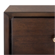 Safavieh Zack 6 Drawer Wood Dresser in Walnut / Brass