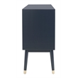 Safavieh Zack 6 Drawer Wood Dresser in Navy / Brass