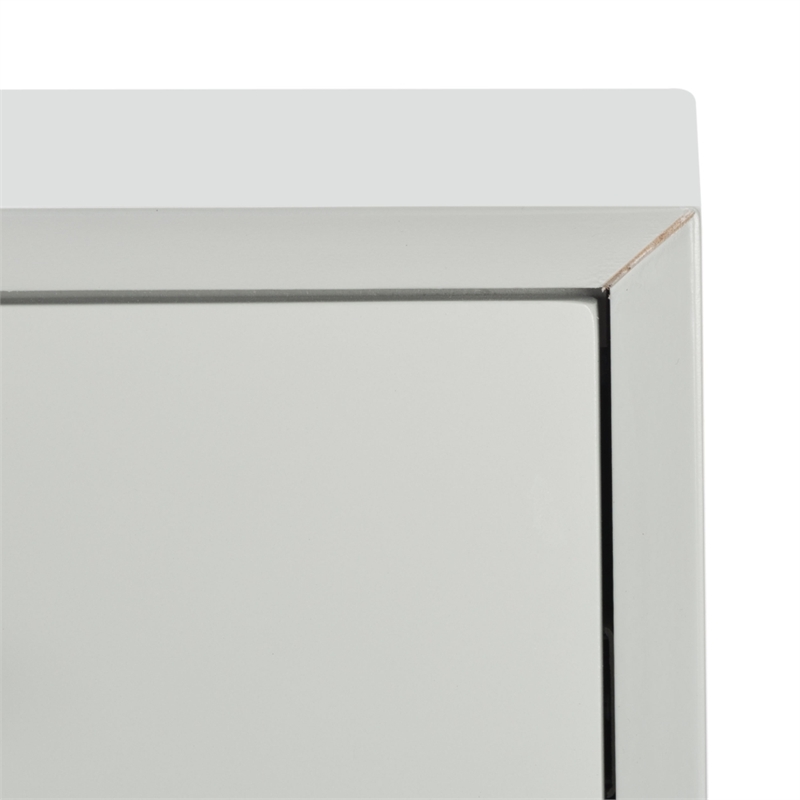 Safavieh Zack 6 Drawer Wood Dresser in Gray / Brass