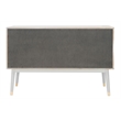 Safavieh Zack 6 Drawer Wood Dresser in Gray / Brass