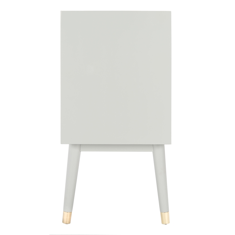 Safavieh Zack 6 Drawer Wood Dresser in Gray / Brass