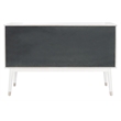 Safavieh Zack 6 Drawer Wood Dresser in White / Silver