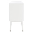 Safavieh Zack 6 Drawer Wood Dresser in White / Silver