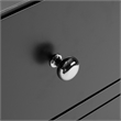 Safavieh Zack 6 Drawer Wood Dresser in Black / Silver