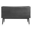 Safavieh Zack 6 Drawer Wood Dresser in Black / Silver