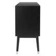 Safavieh Zack 6 Drawer Wood Dresser in Black / Silver