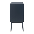 Safavieh Zack 6 Drawer Wood Dresser in Navy / Silver