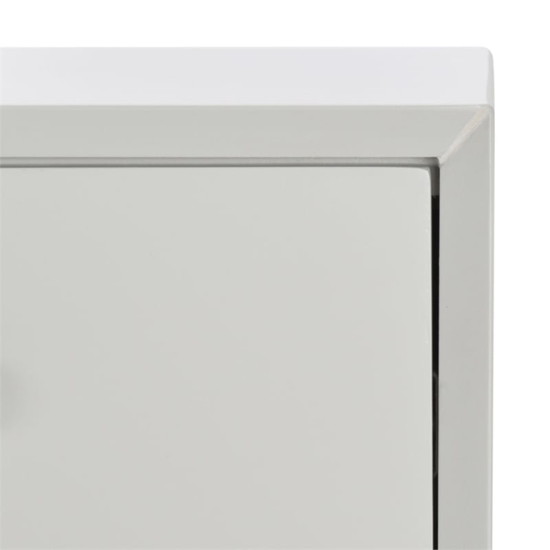 Safavieh Zack 6 Drawer Wood Dresser in Gray / Silver