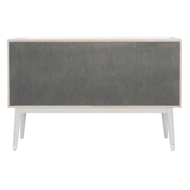 Safavieh Zack 6 Drawer Wood Dresser in Gray / Silver