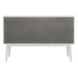 Safavieh Zack 6 Drawer Wood Dresser in Gray / Silver