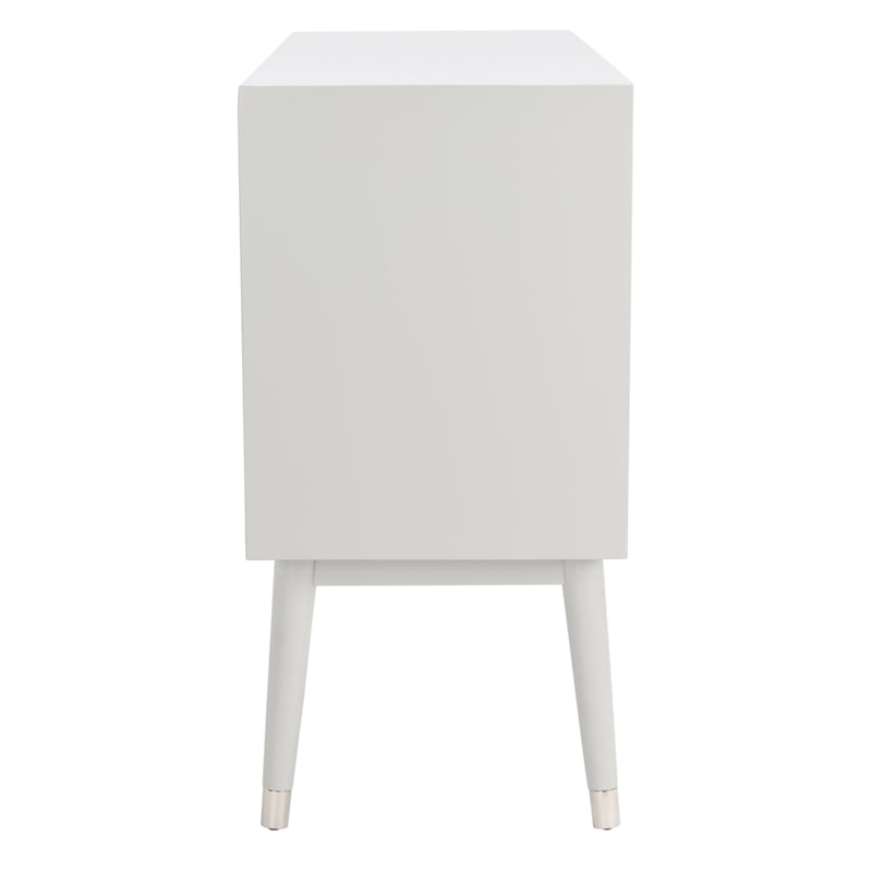 Safavieh Zack 6 Drawer Wood Dresser in Gray / Silver