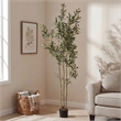 Safavieh Faux 71'' Plastic Olive Tree in Green / Black