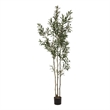 Safavieh Faux 71'' Plastic Olive Tree in Green / Black