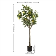 Safavieh Faux 59'' Plastic Lemon Tree in Green / Black