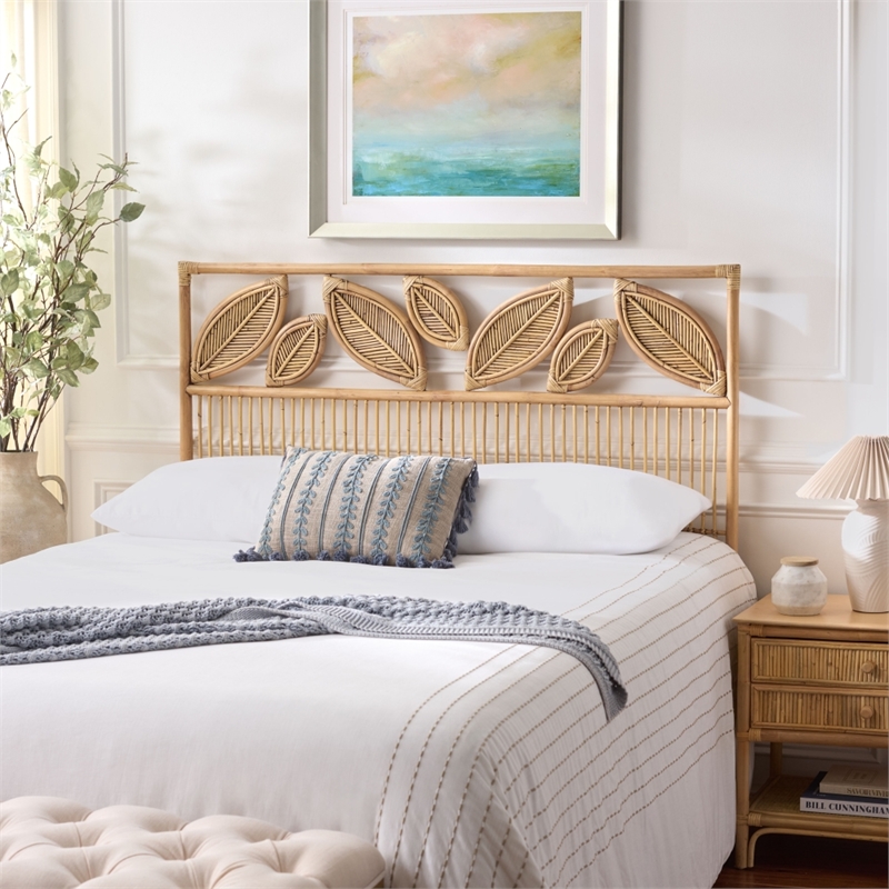 Safavieh Lusine Rattan Headboard in Brown